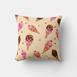 スカルアイスクリーム クッション