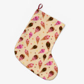 スカルアイスクリーム ラージクリスマスストッキング (正面 (吊り時))