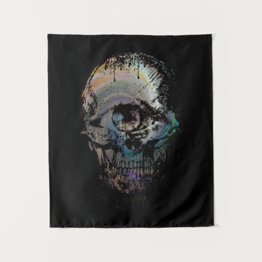 スカルアイ骨格ハロウィンギフト タペストリー (正面)