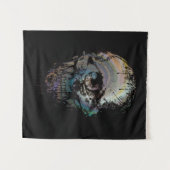 スカルアイ骨格ハロウィンギフト タペストリー (正面(横))