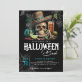 スカルアダルトハロウィーンカクテルパーティの招待状 招待状 (スタンド正面)