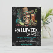 スカルアダルトハロウィーンカクテルパーティの招待状 招待状 (スタンド正面)