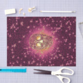 スカルアポップ・アートのート金ゴールドパープルグリッターカラフル 薄葉紙 (クラフト)