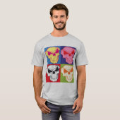 スカルアポップ・アートのート Tシャツ (正面フル)