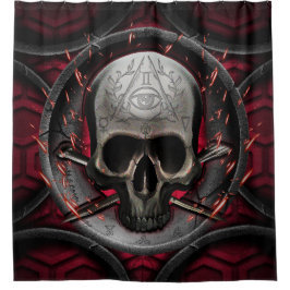 スカルアルズロンガヴィタブレビス シャワーカーテン