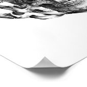 スカルアンドバタフライアートプリント ポスター (角)