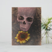 スカルイエローサンフラワーゴシックヴィンテージセピアスケッチ (スタンド正面)