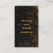 スカルイエローサンフラワーゴシックヴィンテージセピアスケッチ 名刺 (裏面)