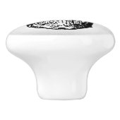 スカルイラストレーションヴィンテージアート セラミックノブ (側面)