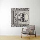 スカルイラストレーション タペストリー (インサイチュ(横))