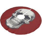 スカルイラストレーション ブラッシュドポリエステルツリースカート (アングル)