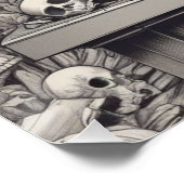 スカルイラストレーション ポスター (コーナー)