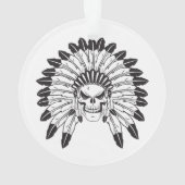 スカルインディアン長 オーナメント (裏面)