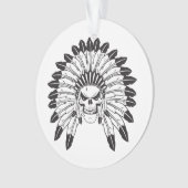 スカルインディアン長 オーナメント (正面)