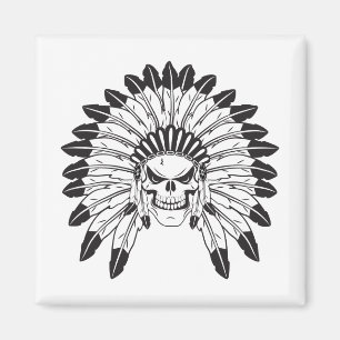 スカルインディアン長 マグネット