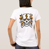 スカルインフレイムス図形プリント Tシャツ (裏面)