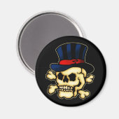 スカルインTop Hat マグネット (正面/裏面)