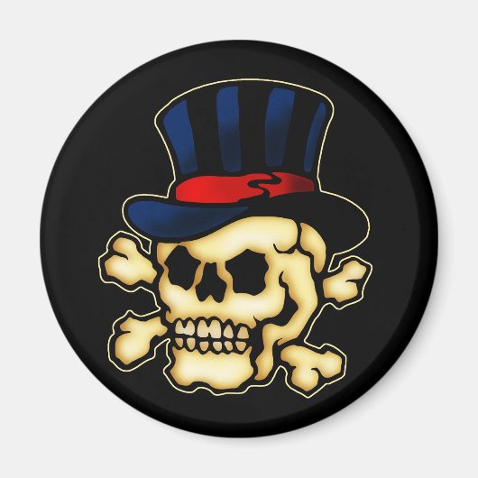 スカルインTop Hat マグネット (正面)