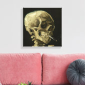 スカルウィズシガレットバイヴァンゴッホキャンバスプリント キャンバスプリント (インサイチュ (リビング))