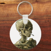 スカルウィズシガレットバイヴァンゴッホ キーホルダー (正面)