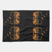 スカルウイングオブバターフリス キッチンタオル (横)