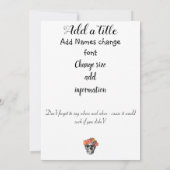 スカルウェディング - 死が私たちを引き裂くまで 招待状 (裏面)