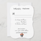 スカルウェディング - 死ぬまで私たちを別れさせない返信カード 招待状 (裏面)