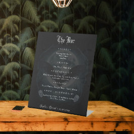 スカルエレガントこうもりゴシック結婚ムーンズザバー 台座サイン