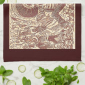 スカルオアハカ、ラカラヴェラオアクアキーニャ キッチンタオル (折り畳み)