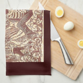 スカルオアハカ、ラカラヴェラオアクアキーニャ キッチンタオル (四つ折り)