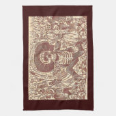 スカルオアハカ、ラカラヴェラオアクアキーニャ キッチンタオル (縦)