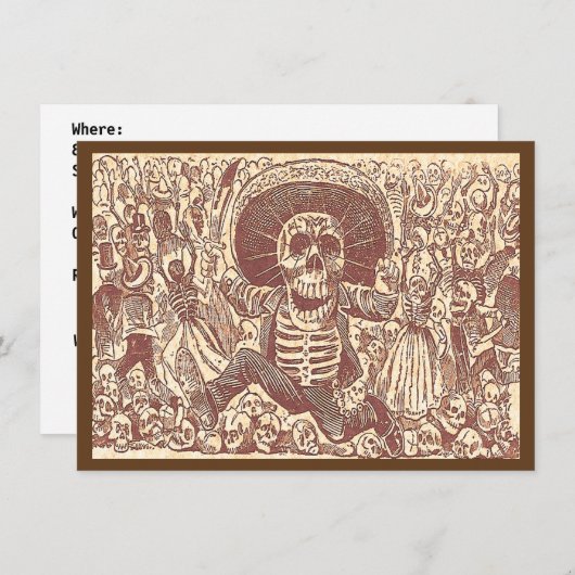 スカルオアハカ、ラカラヴェラオアクアキーニャ 招待状 (正面/裏面)