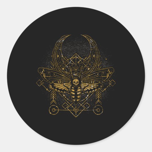 スカルオカルト異教のアストロロジルナモスクレセントモ ラウンドシール (正面)