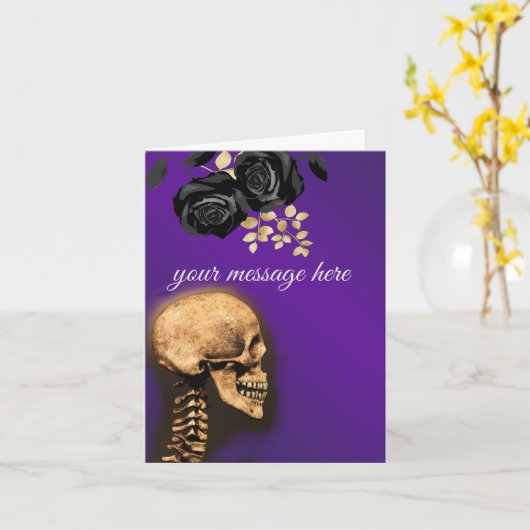 スカルオン紫 カード (黄色い花)