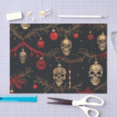 スカルオーナメントティッシュペーパー 薄葉紙 (クラフト)