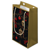 スカルオーナメント抱き枕(金ゴールド) スモールペーパーバッグ (正面アングル)