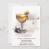 スカルカクテルホラーコスチューム&カクテルハロウィーン 招待状 (正面)