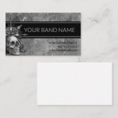 スカルカスタムロックミュージシャンヘビーメタル音楽 名刺 (正面/裏面)