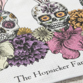 スカルカスタム名砂糖ブンニースイースターギフト キッチンタオル