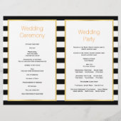 スカルカップルとストライプハロウィーン結婚式プログラム (裏面)