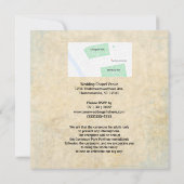 スカルカップルとバラゴシック結婚ハロウィーン 招待状 (裏面)