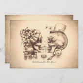 スカルカップルの日の死んだ婚約パーティ 招待状 (正面/裏面)