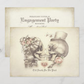 スカルカップルの日の死んだ婚約パーティ 招待状 (正面/裏面)