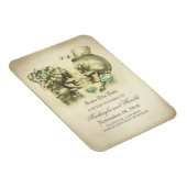 スカルカップルの死の日の日付を保存 マグネット (右側)