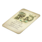 スカルカップルの死の日の日付を保存 マグネット (左側)