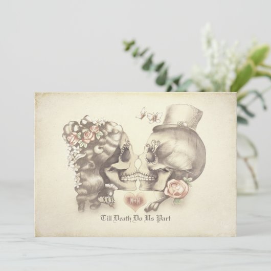 スカルカップルの死んだカップルの日シャワー 招待状 (スタンド正面)