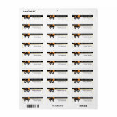 スカルカップル白黒ストライプハロウィン結婚ズ ラベル (フルシート)