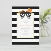 スカルカップル結婚ハロウィーンのリハーサル 招待状 (スタンド正面)