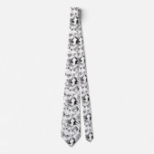 スカルカボチャのブロームスティックこうもりハロウィーン ネクタイ (正面)