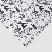 スカルカボチャのブロームスティックこうもりハロウィーン 薄葉紙 (詳細)